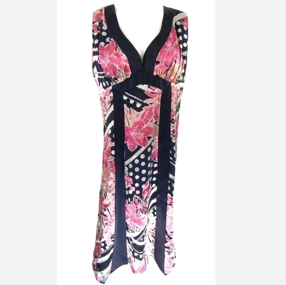 Nanette Lepore Vintage Y2K Silk Floral Dress - Picture 1 of 3